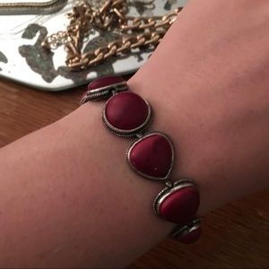 Women’s lucky brand red stone bracelet
